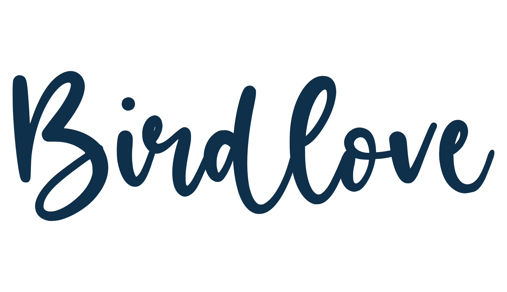 Birdlove, handwriting font preview