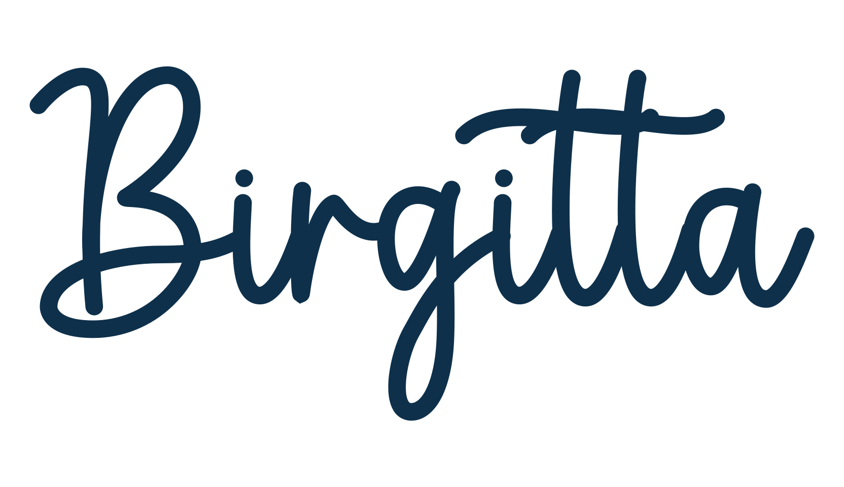 Birgitta, handwriting font preview