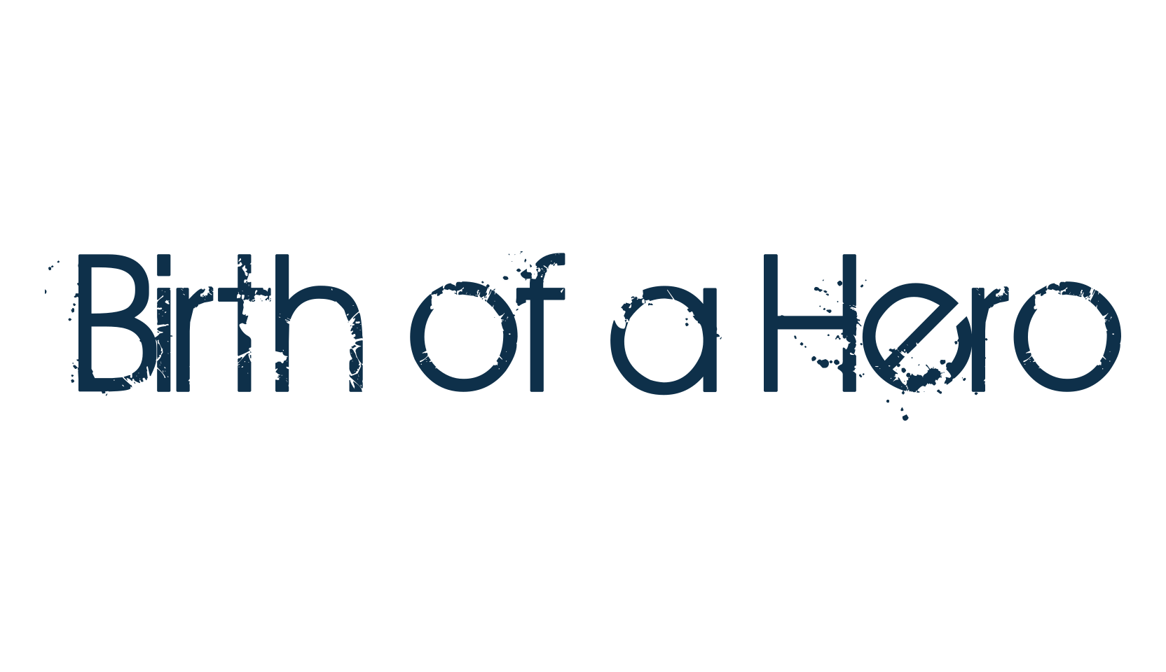 Birth of a Hero, fancy eroded decorative font preview