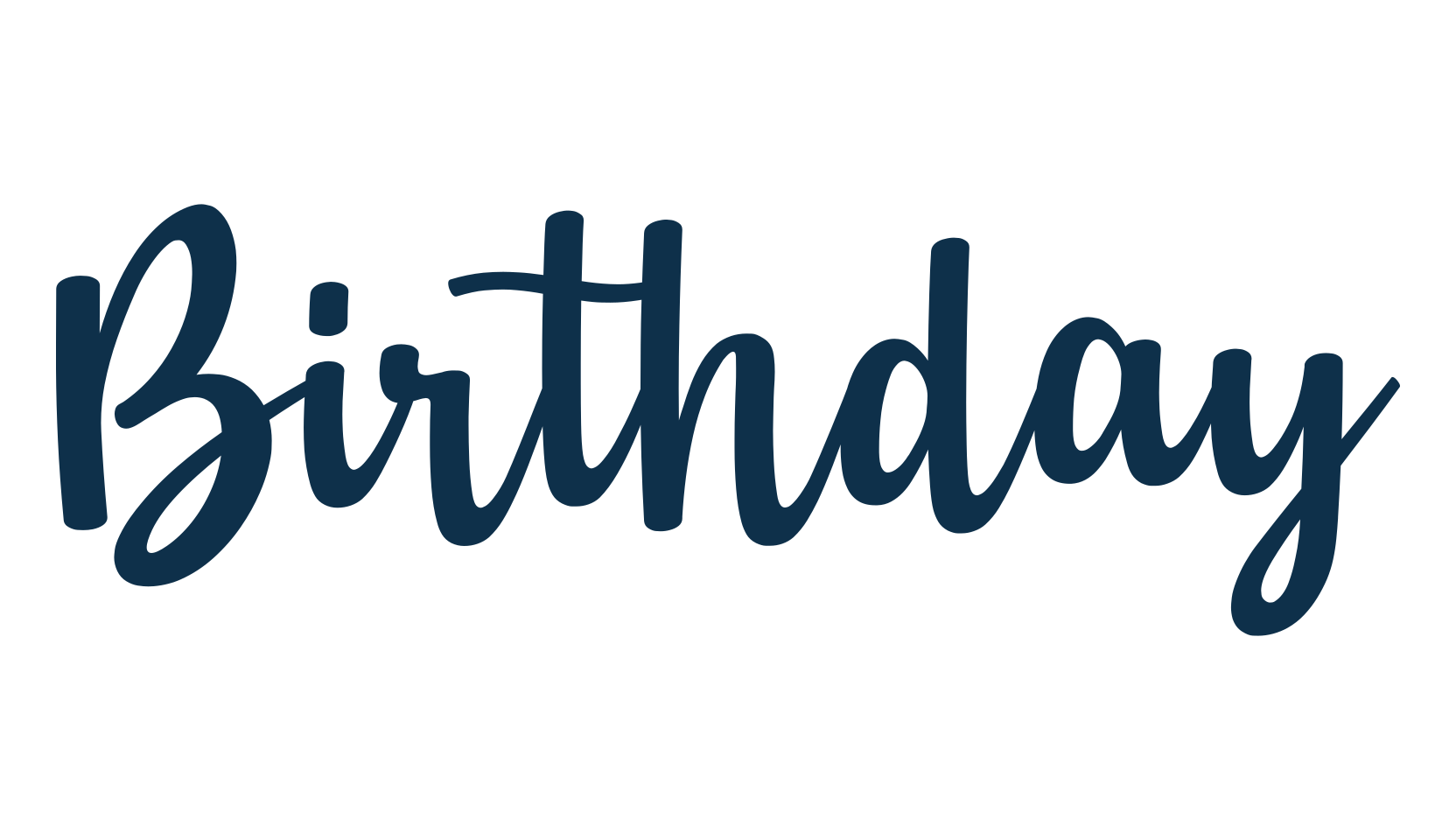 Birthday (birthday-2), various font preview