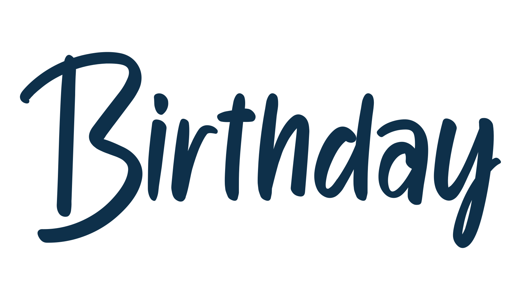 Birthday, handwriting font preview