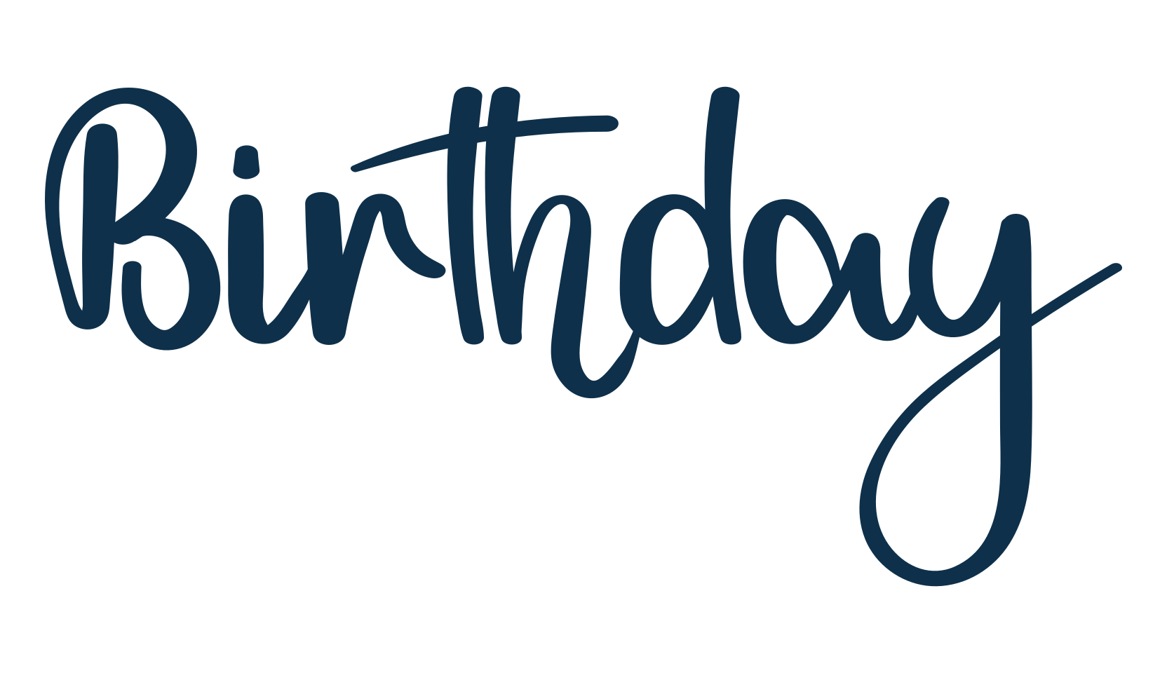 Birthday (birthday-7), handwriting font preview
