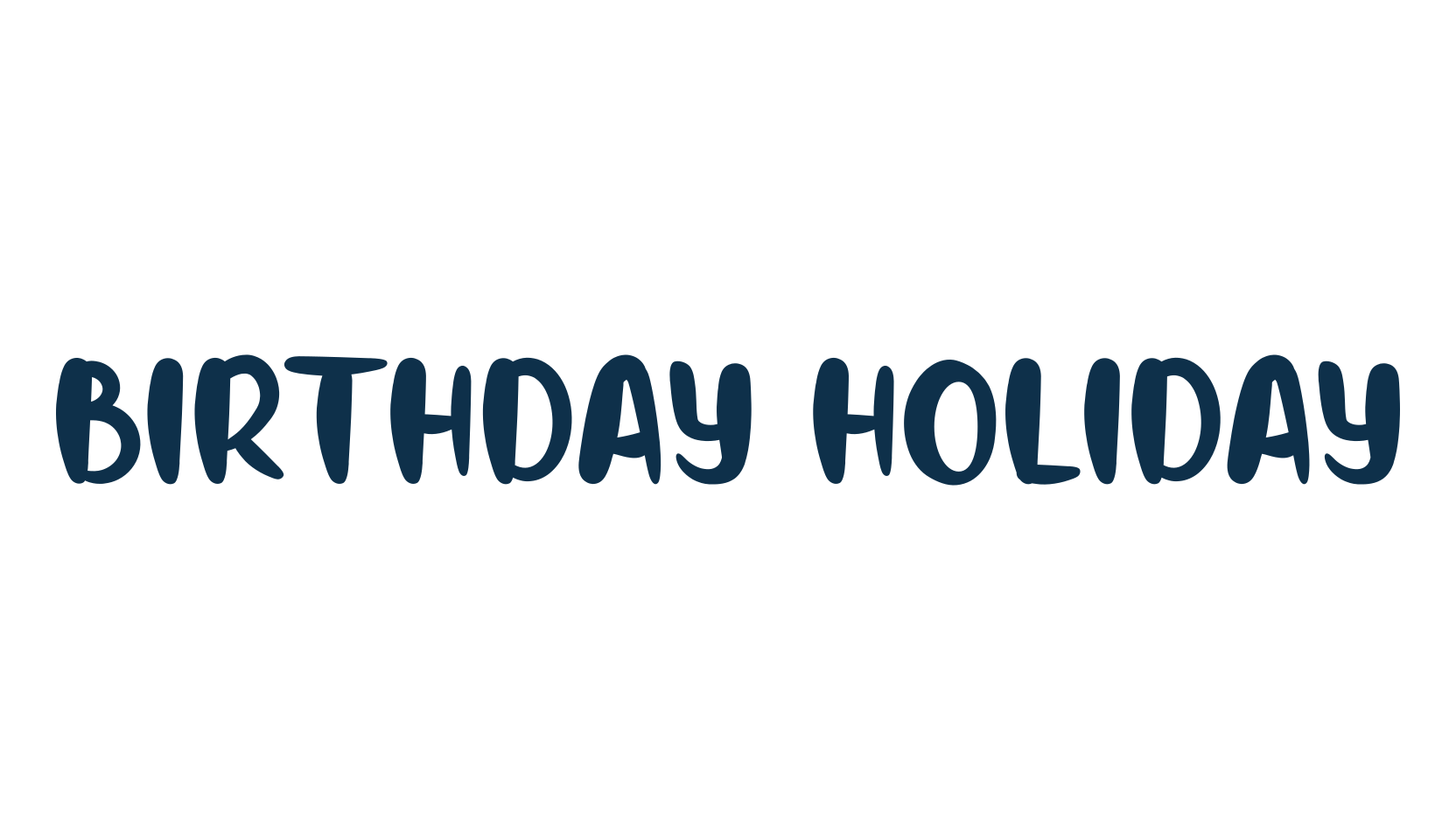 Birthday Holiday, fancy cartoon decorative font preview