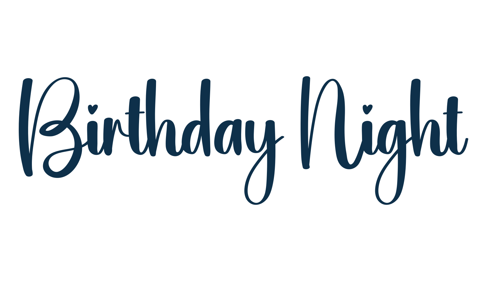 Birthday Night, various font preview