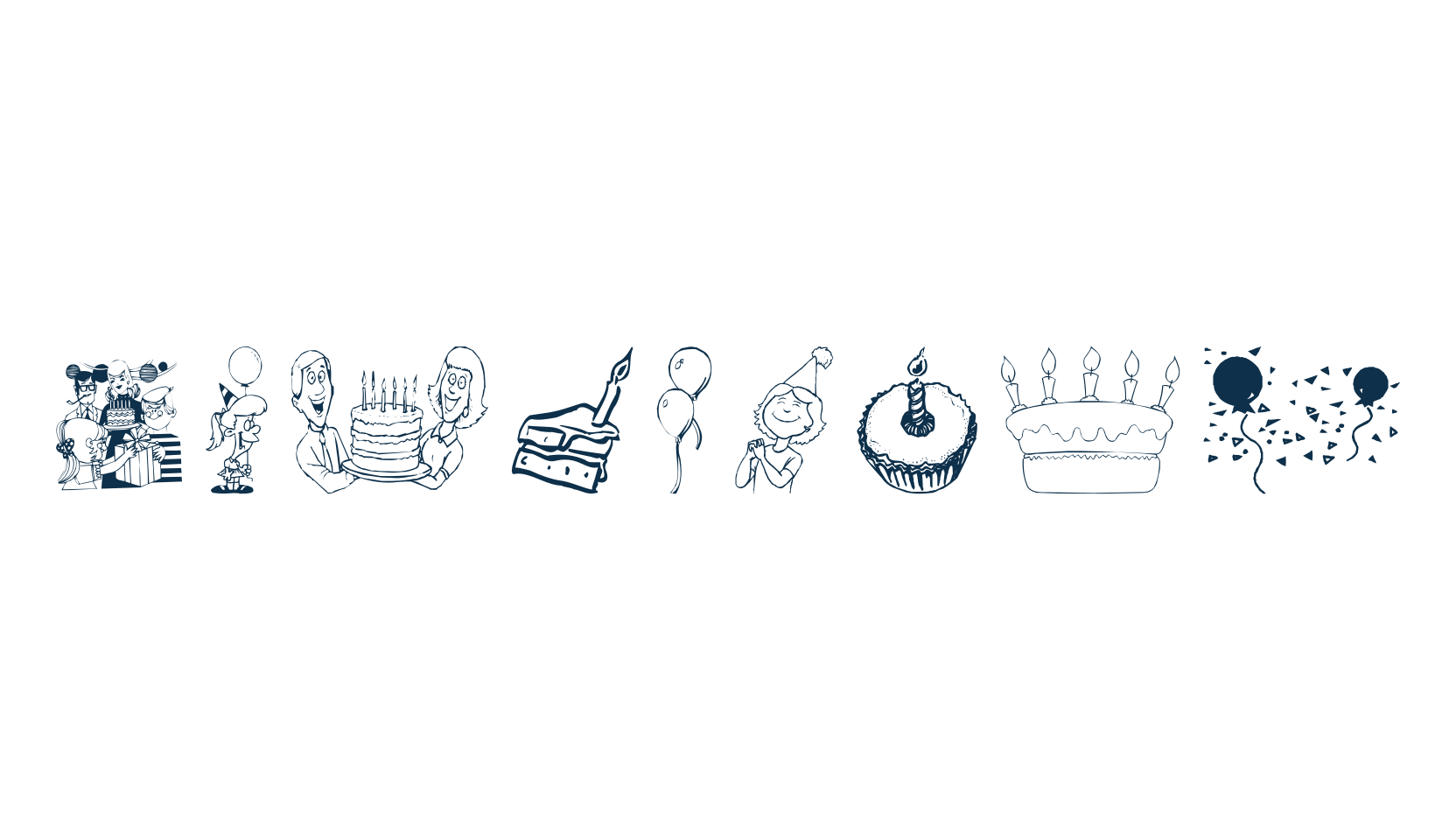 Birthdaze, fancy decorative font preview