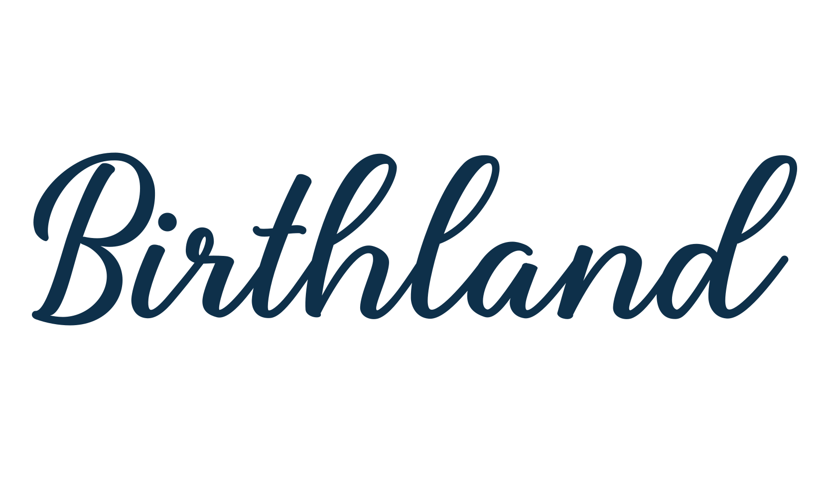 Birthland, brush font preview