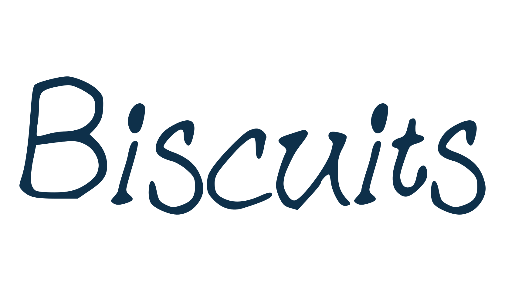 Biscuits, script handwritten fancy decorative calligraphy font preview