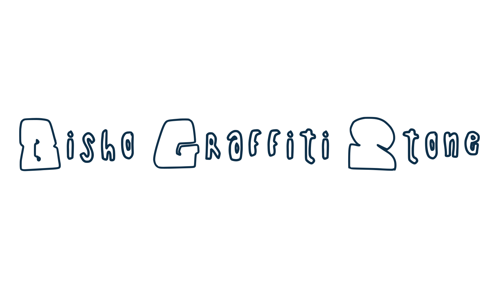 Bisho Graffiti Stone, script graffiti fancy decorative calligraphy font preview