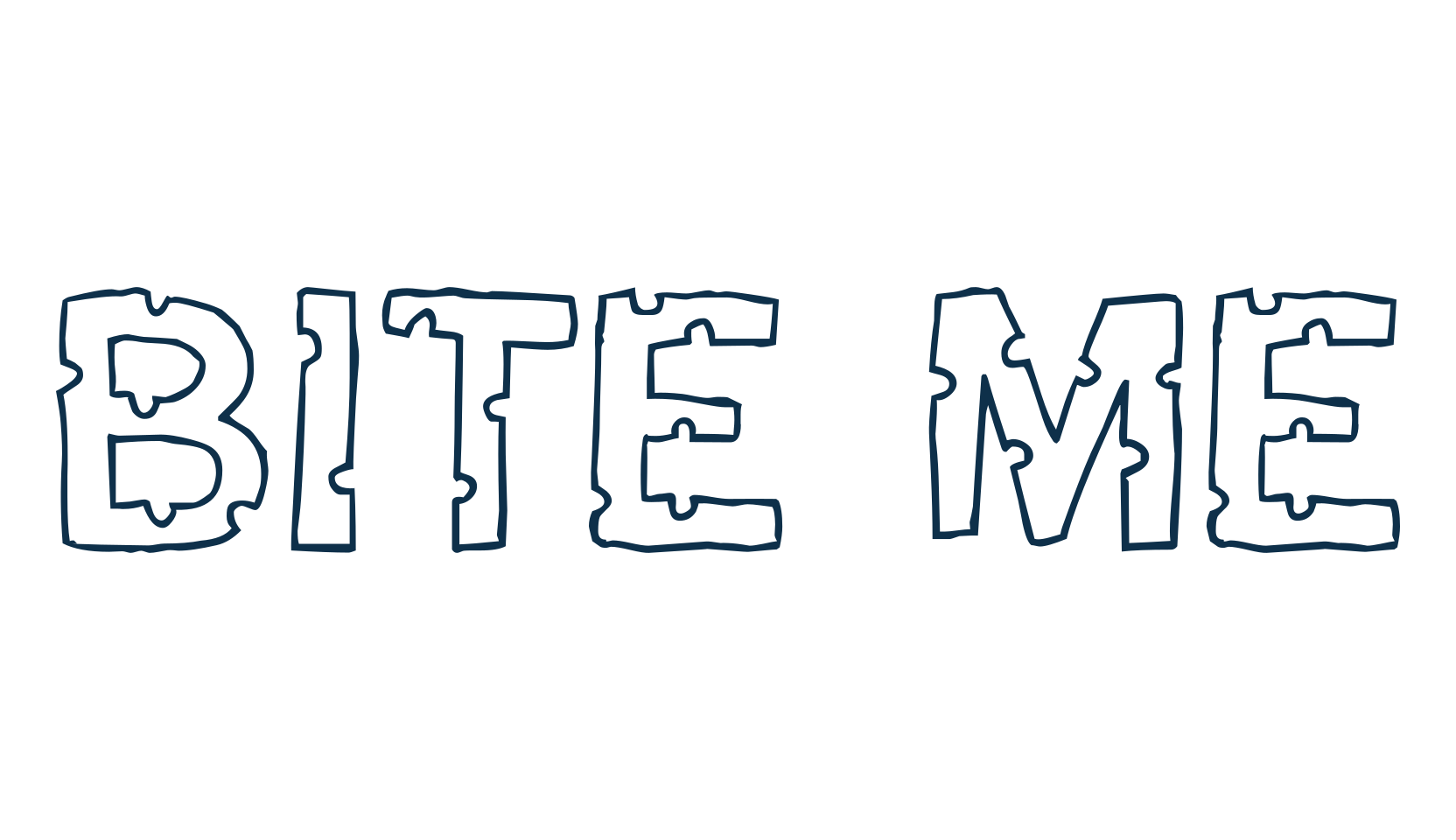 Bite Me, cartoon font preview