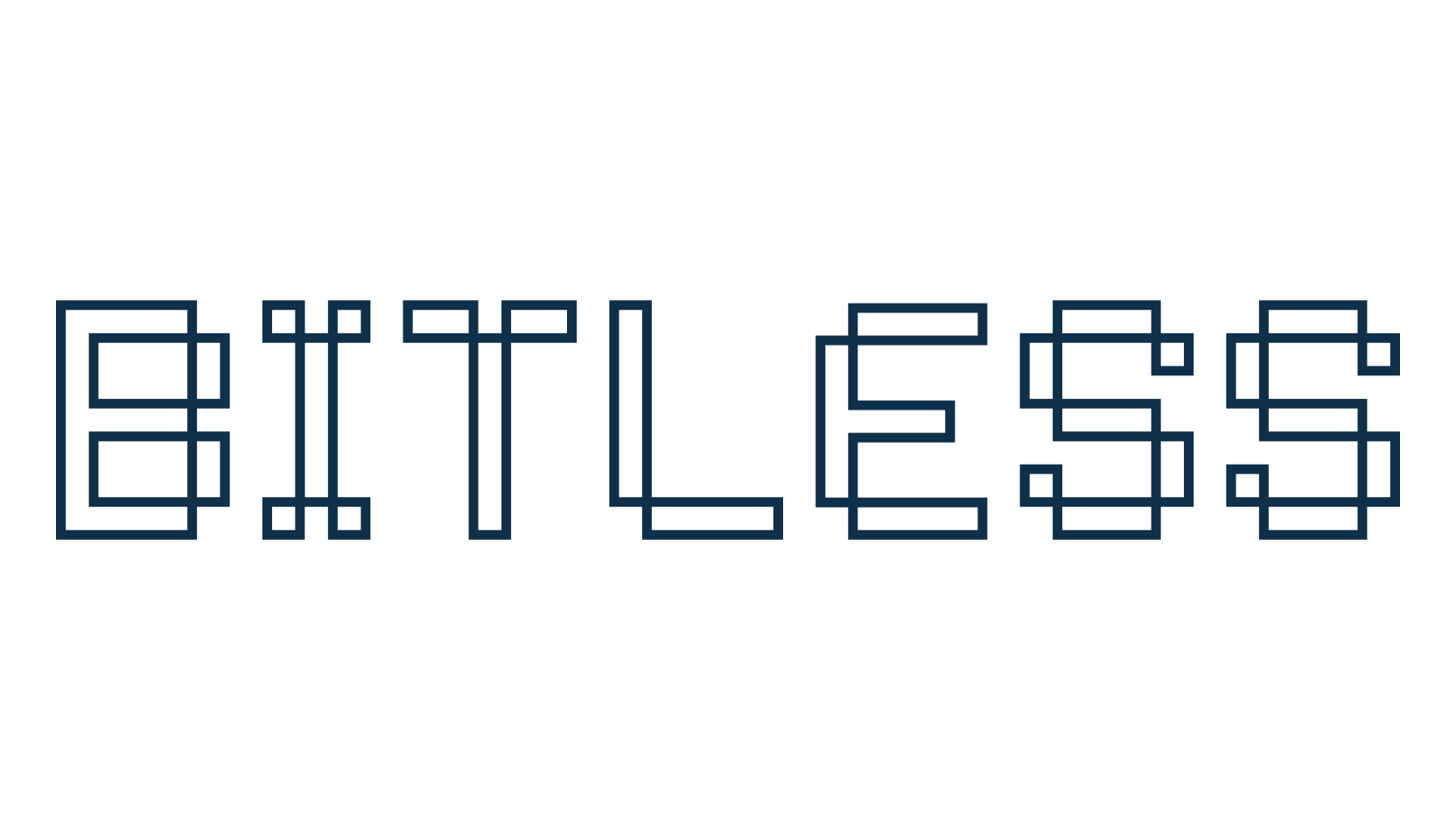 Bitless, techno square sci-fi font preview
