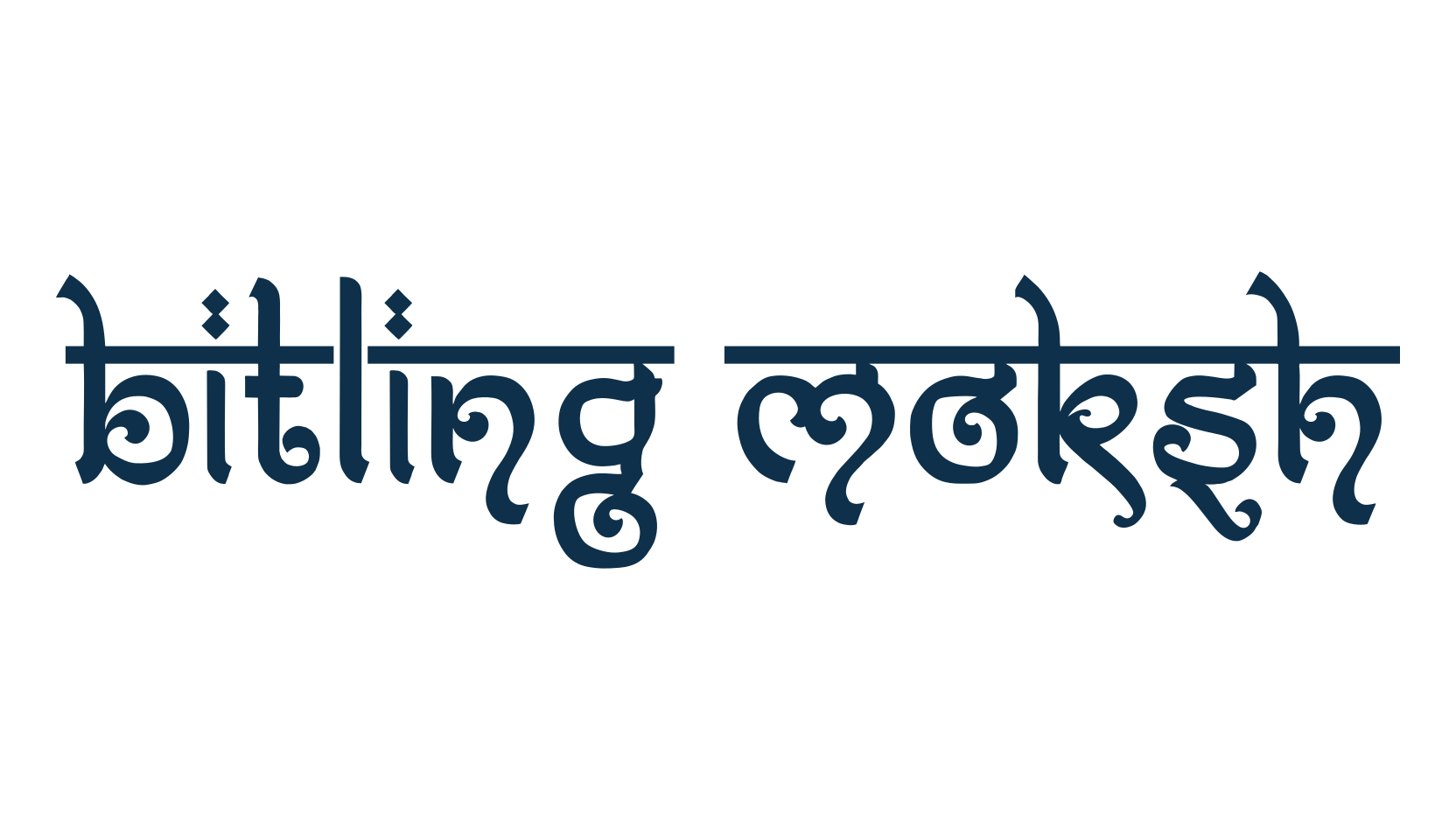 Bitling Moksh, fancy various foreign look font preview