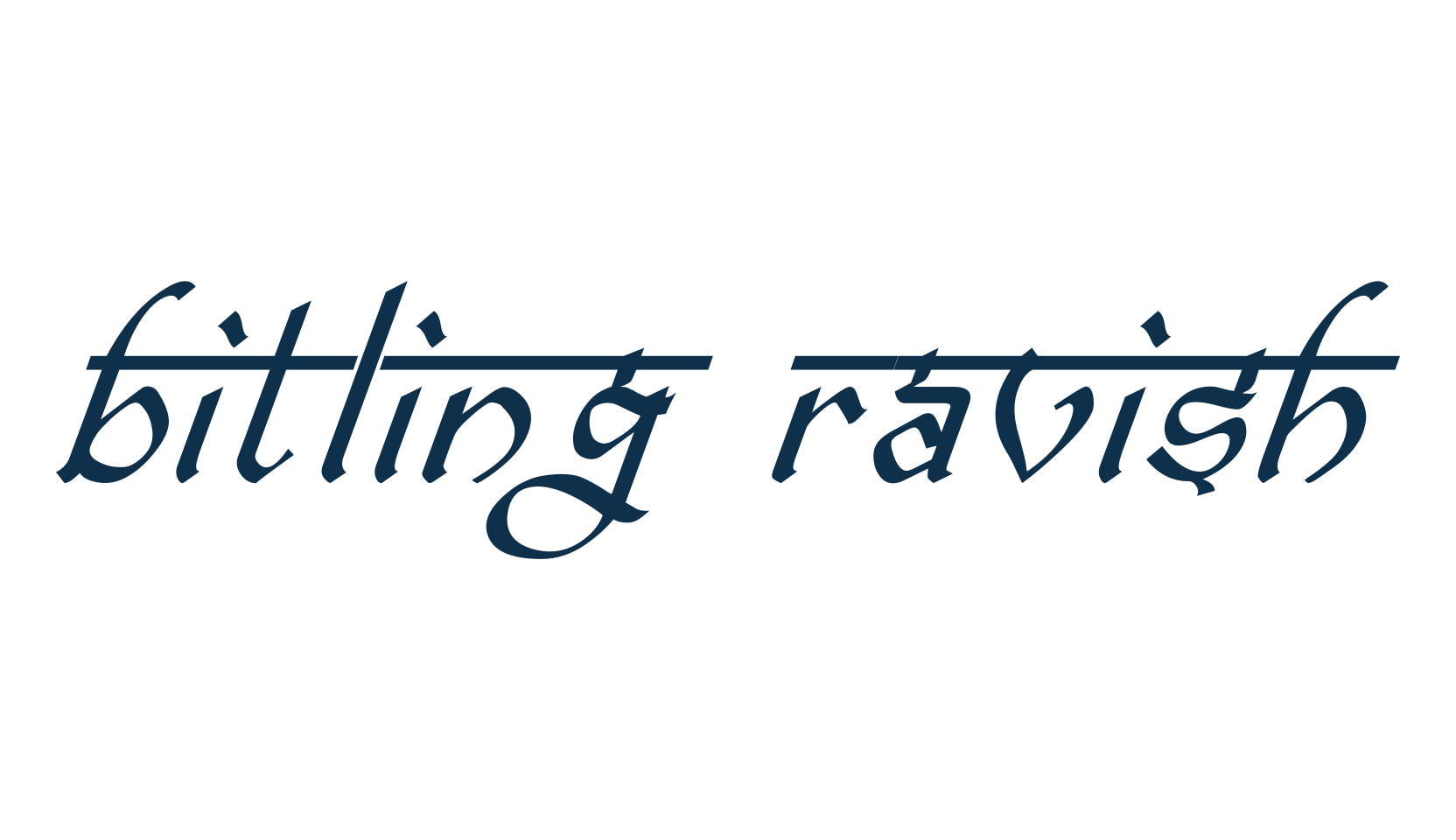 Bitling Ravish, fancy various foreign look font preview