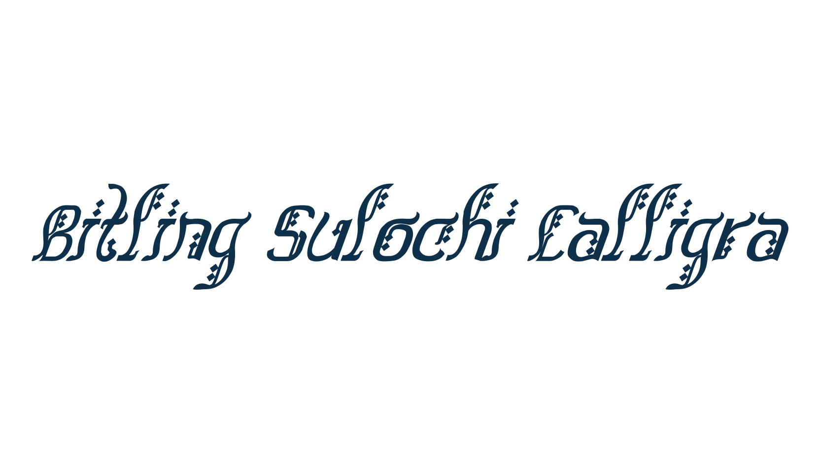 Bitling Sulochi Calligra, fancy various decorative font preview