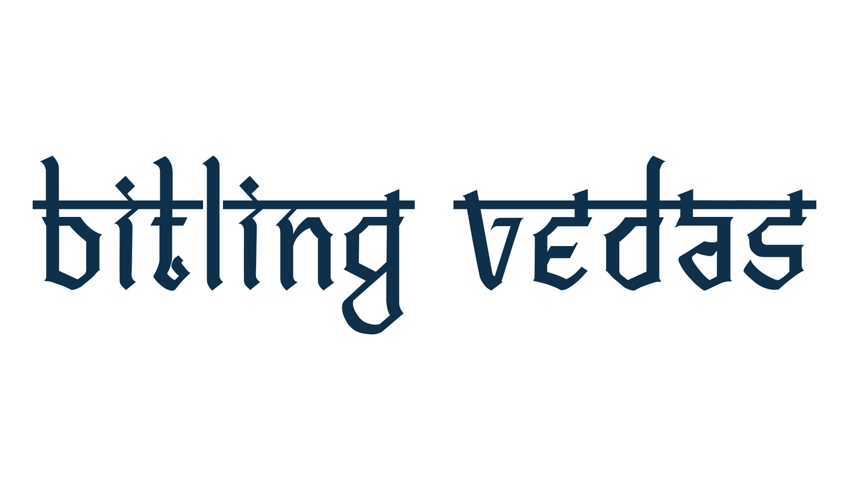 Bitling Vedas, fancy various foreign look font preview
