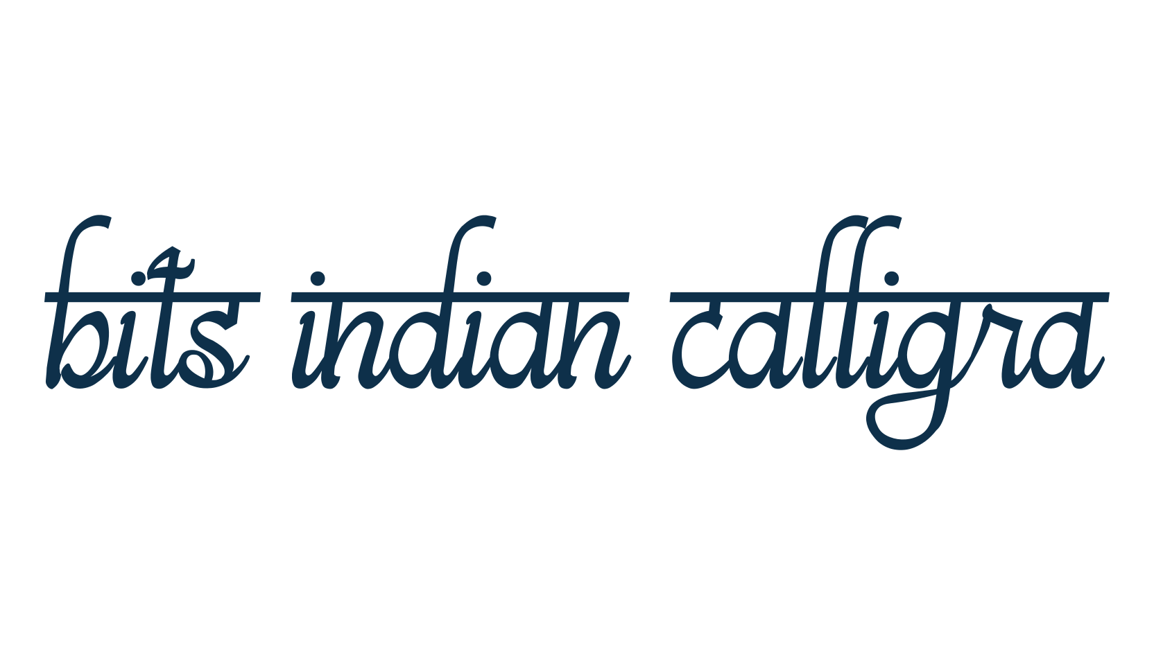 Bits Indian Calligra, fancy various foreign look font preview