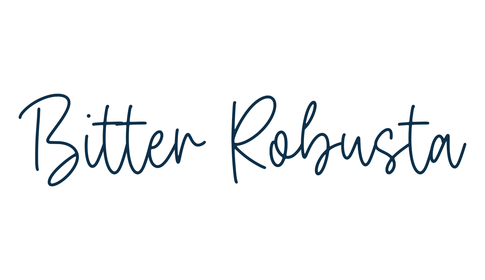 Bitter Robusta, handwriting font preview