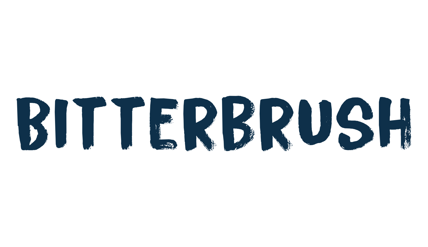 Bitterbrush, brush font preview