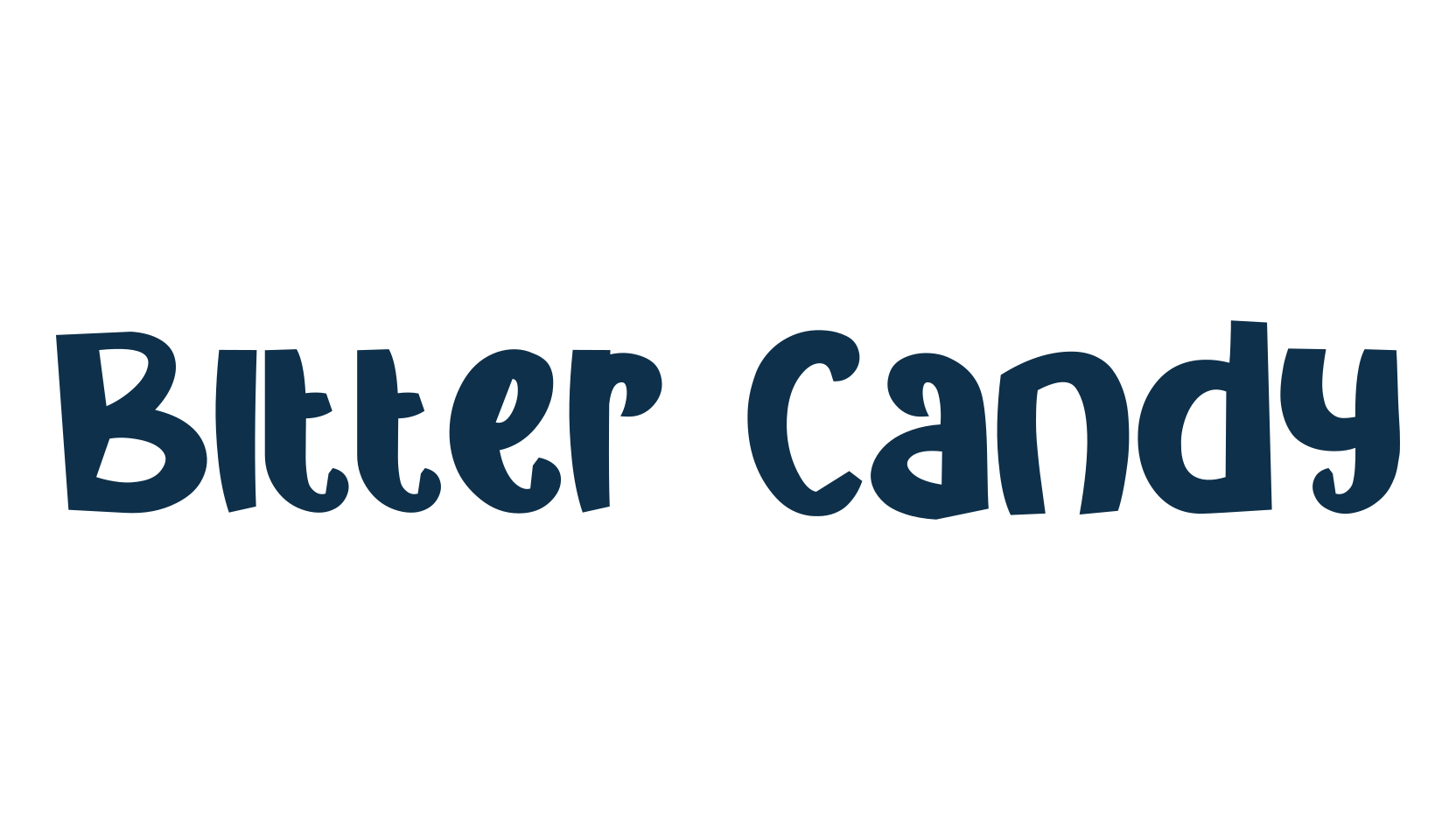 Bitter Candy, fancy cartoon decorative font preview
