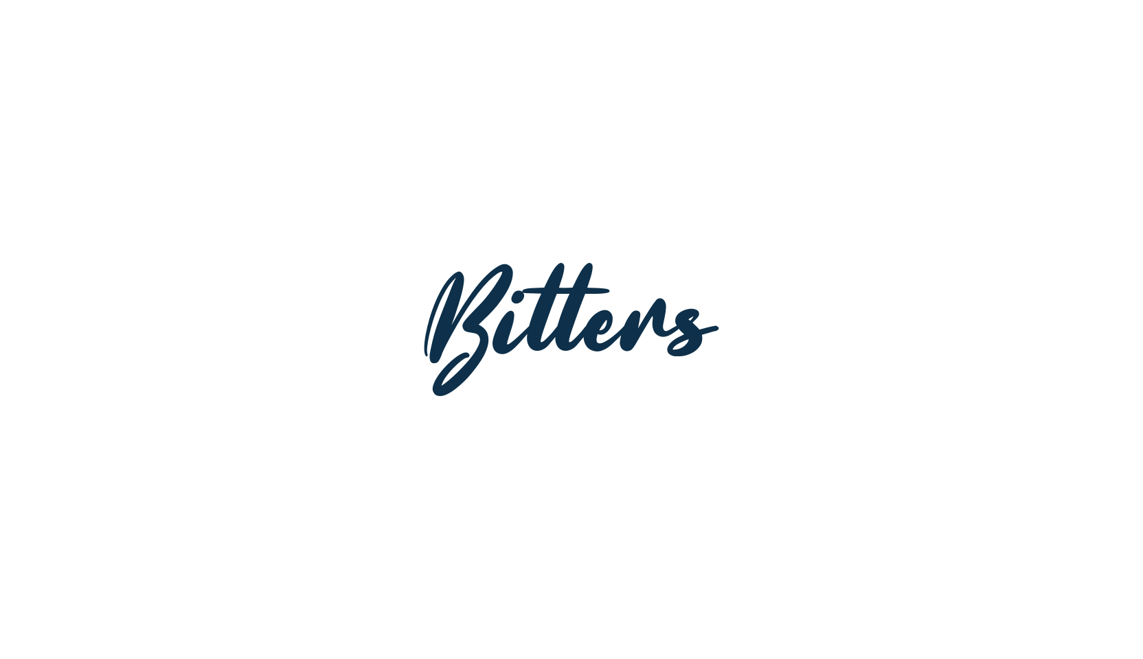 Bitters, calligraphy font preview