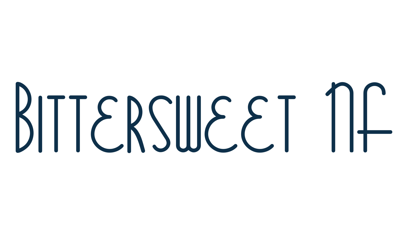 Bittersweet NF, fancy retro decorative font preview