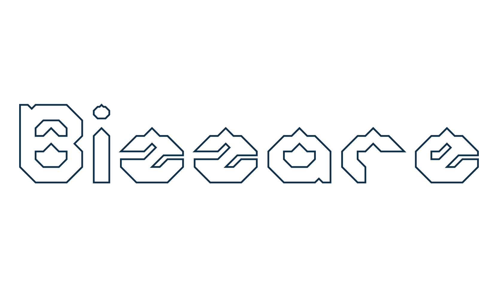 Bizzare, fancy various techno sci-fi font preview