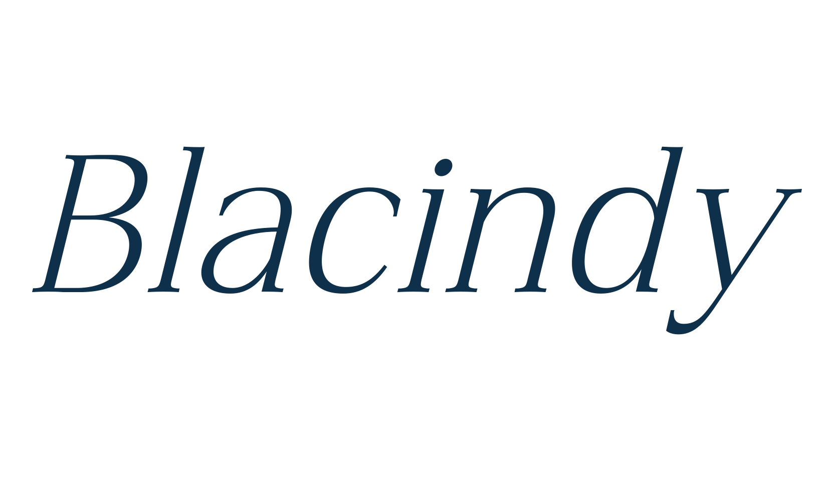 Blacindy, basic serif font preview