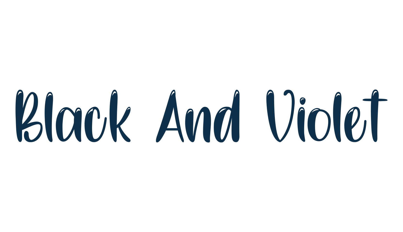 Black And Violet, fancy decorative font preview