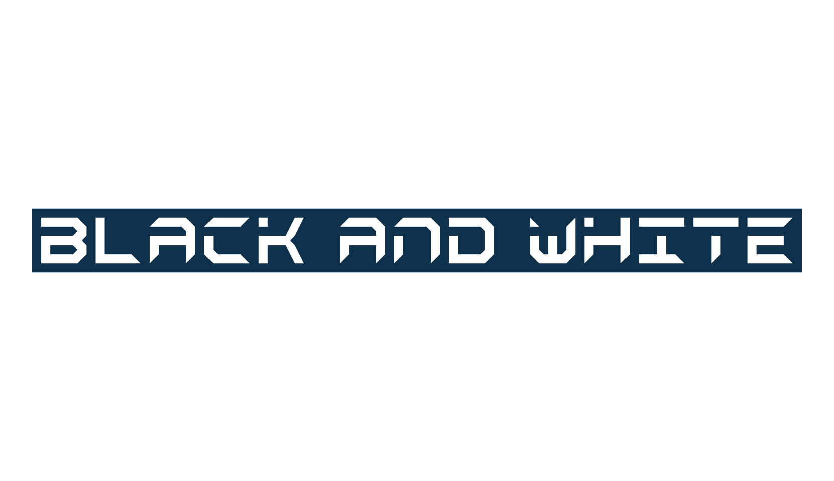Black and White, square font preview