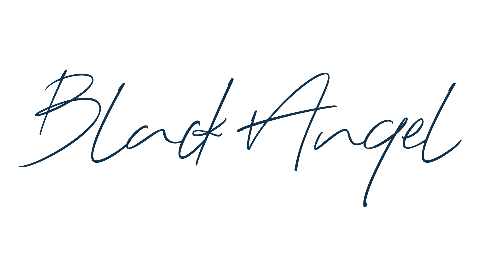 Black Angel, script handwritten fancy decorative calligraphy font preview