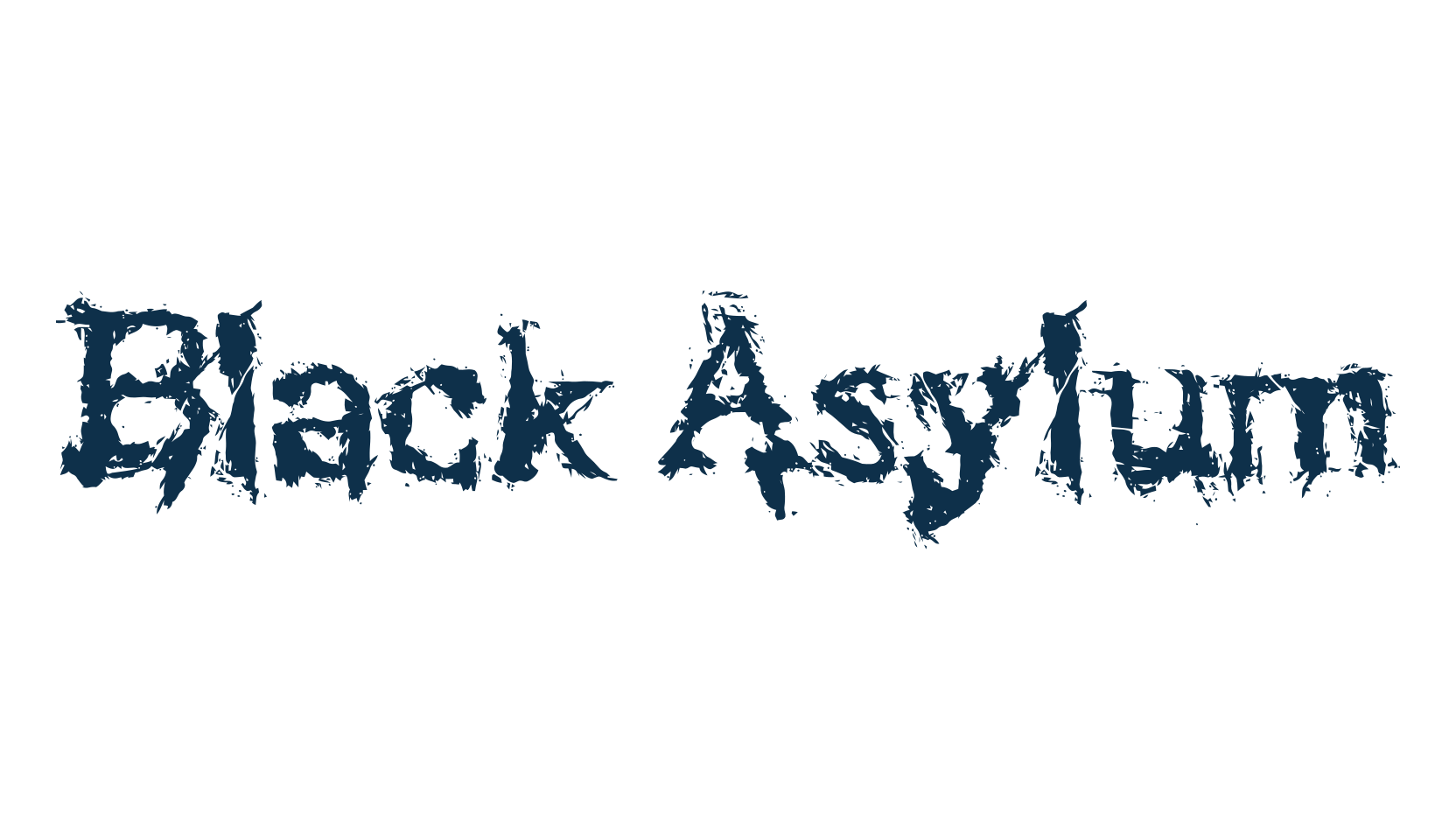 Black Asylum, halloween font preview
