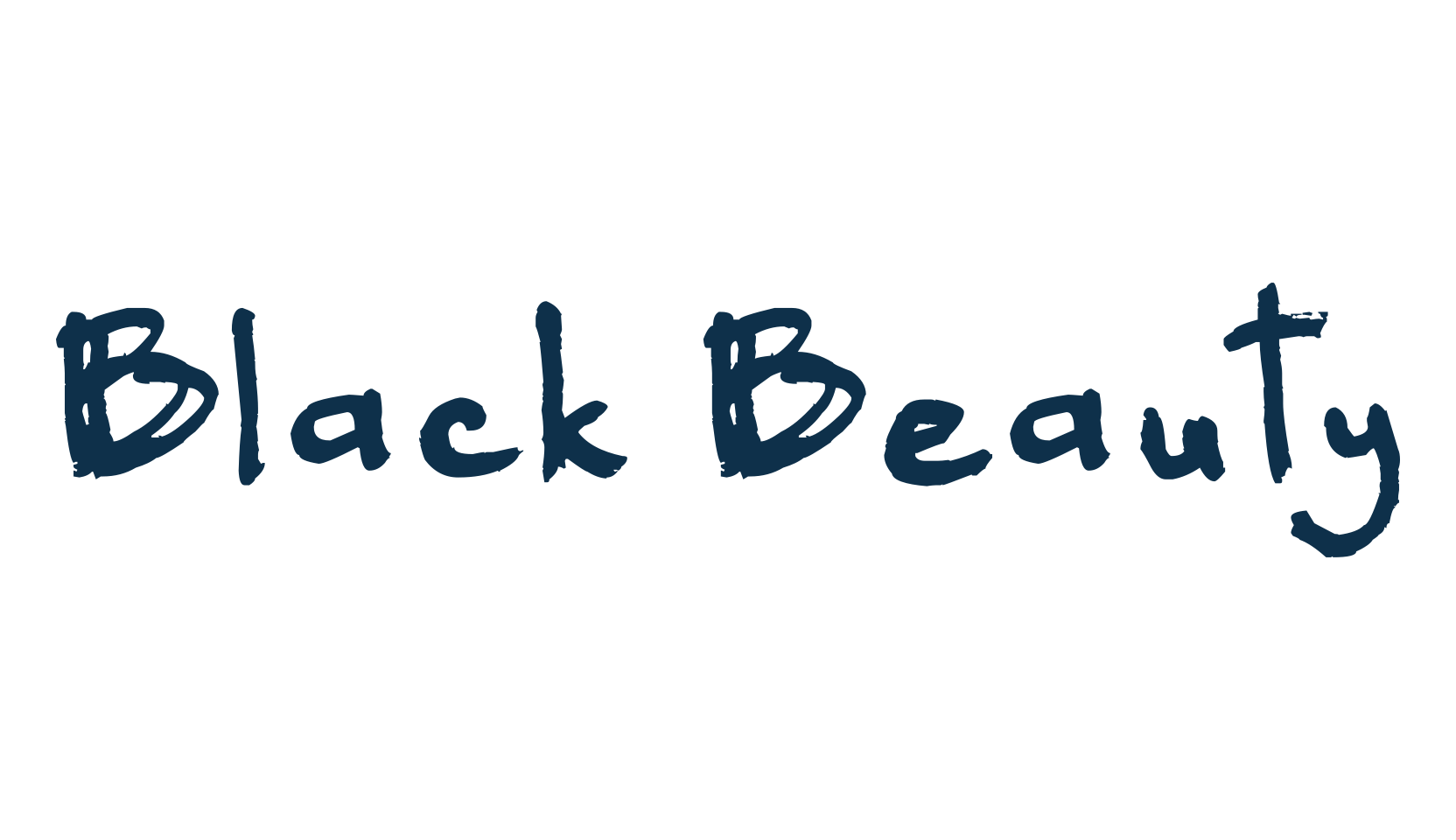 Black Beauty, handwriting font preview