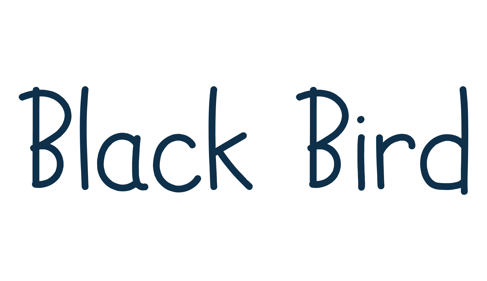 Black Bird (black-bird-2), handwriting font preview