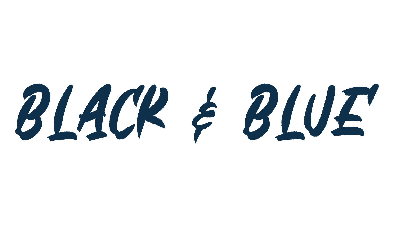 Black & Blue, script brush fancy decorative calligraphy font preview