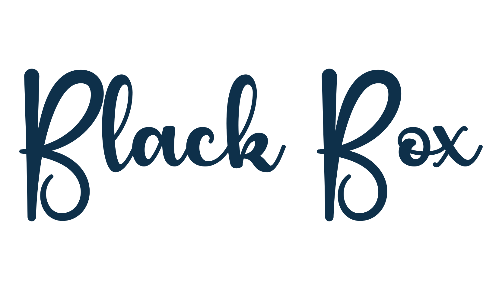 Black Box, script handwritten fancy decorative calligraphy font preview