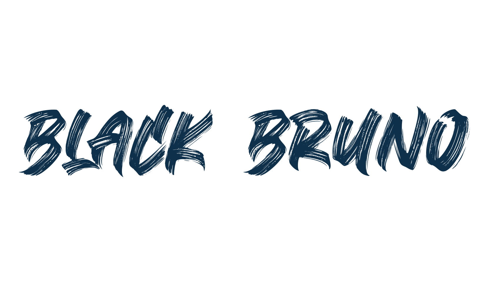 Black Bruno, brush font preview