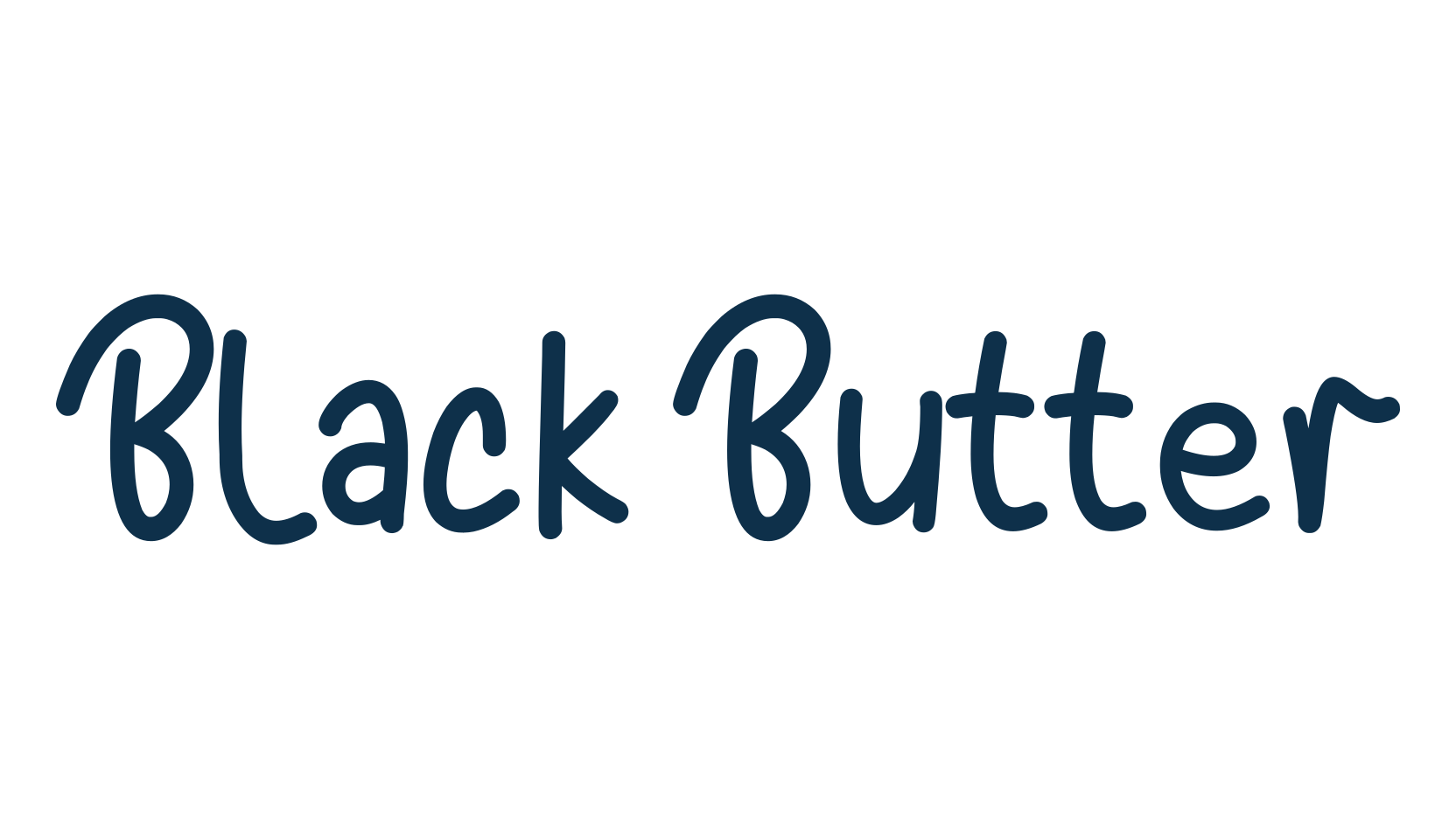 Black Butter, script handwritten fancy decorative calligraphy font preview