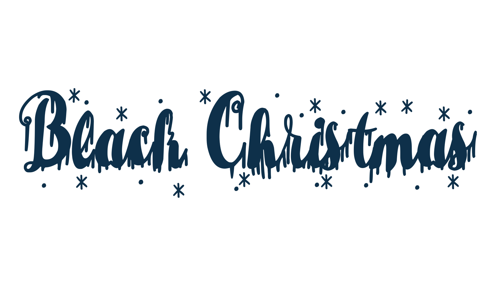 Black Christmas, fancy decorative font preview