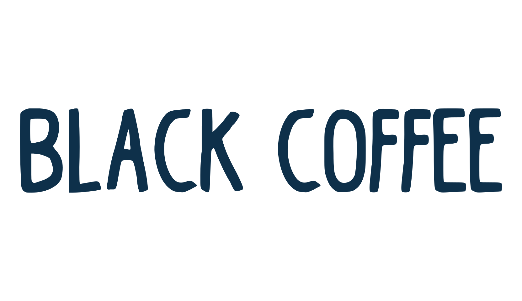 Black Coffee, various font preview