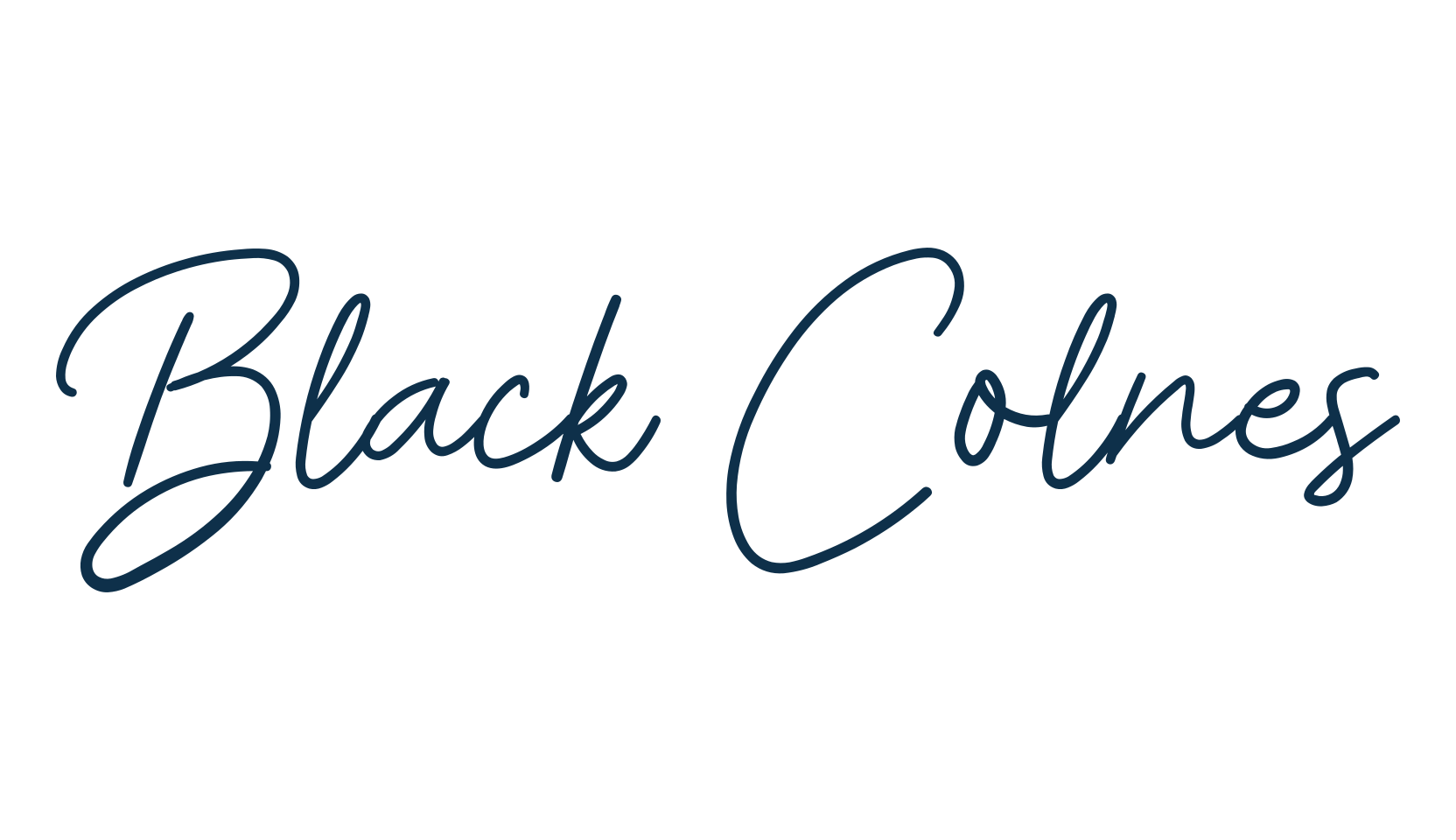 Black Colnes, handwriting font preview