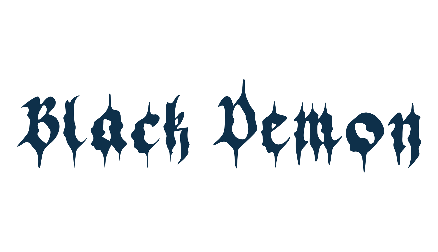 Black Demon, holiday halloween fancy decorative horror font preview