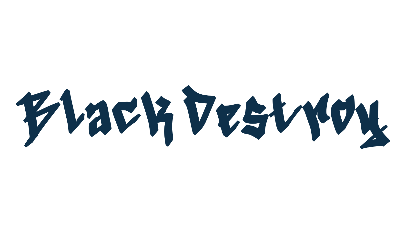 Black Destroy, script graffiti fancy decorative calligraphy font preview