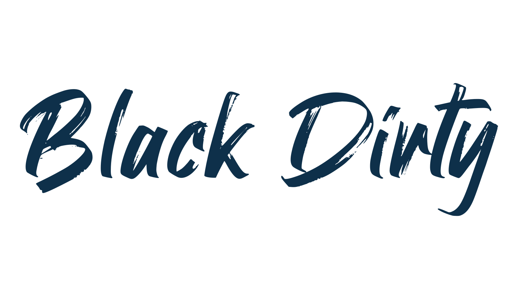 Black Dirty, script brush fancy decorative calligraphy font preview