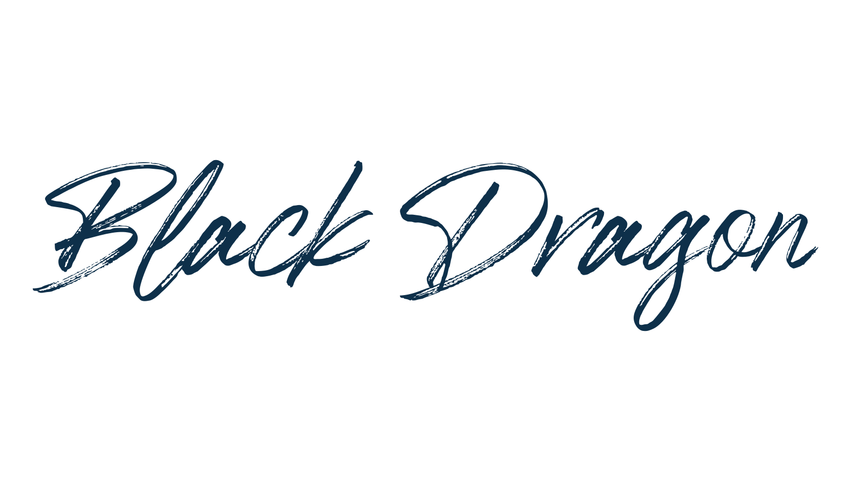 Black Dragon, script brush fancy decorative calligraphy font preview
