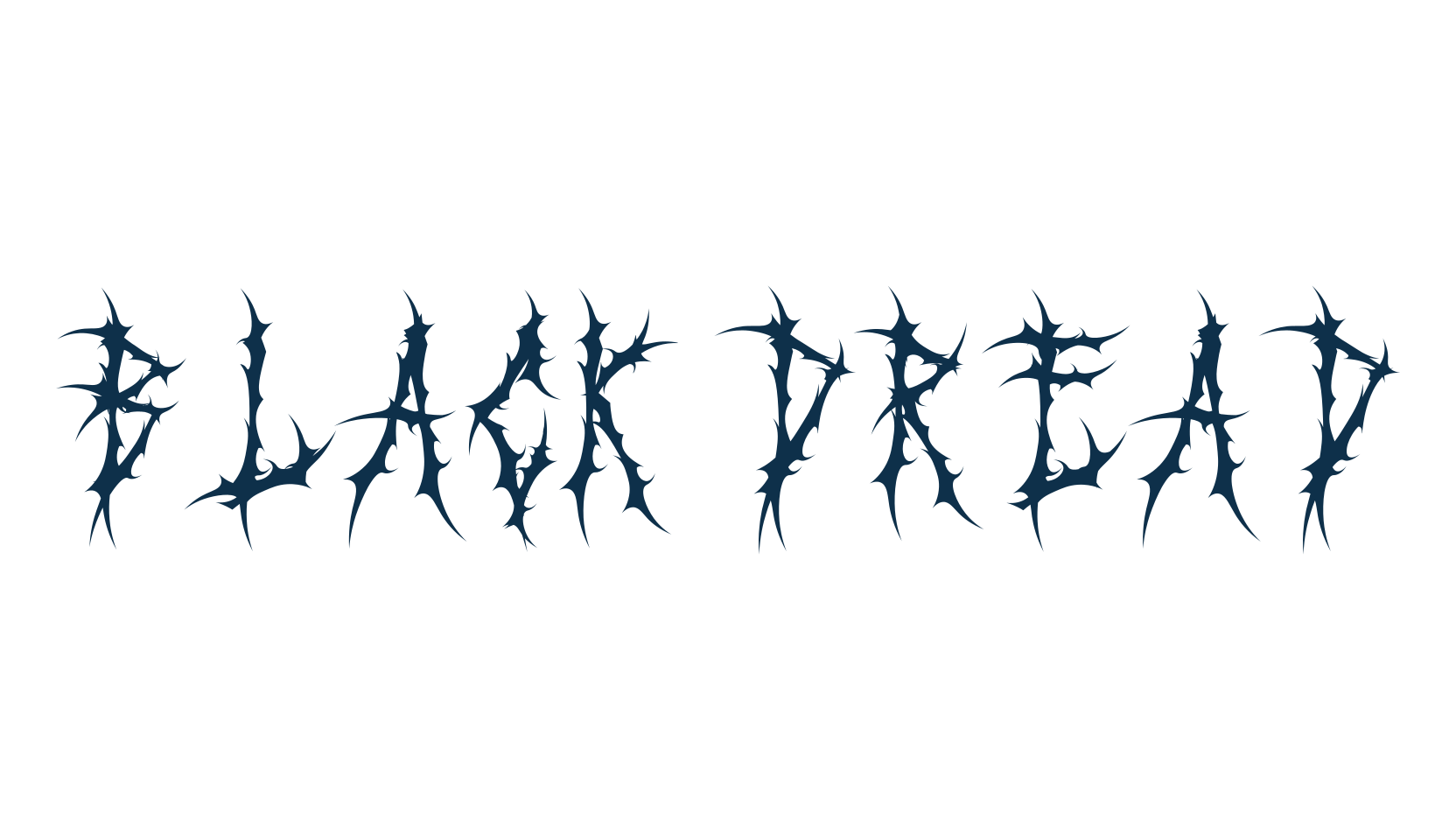 Black Dread, holiday halloween fancy decorative horror font preview