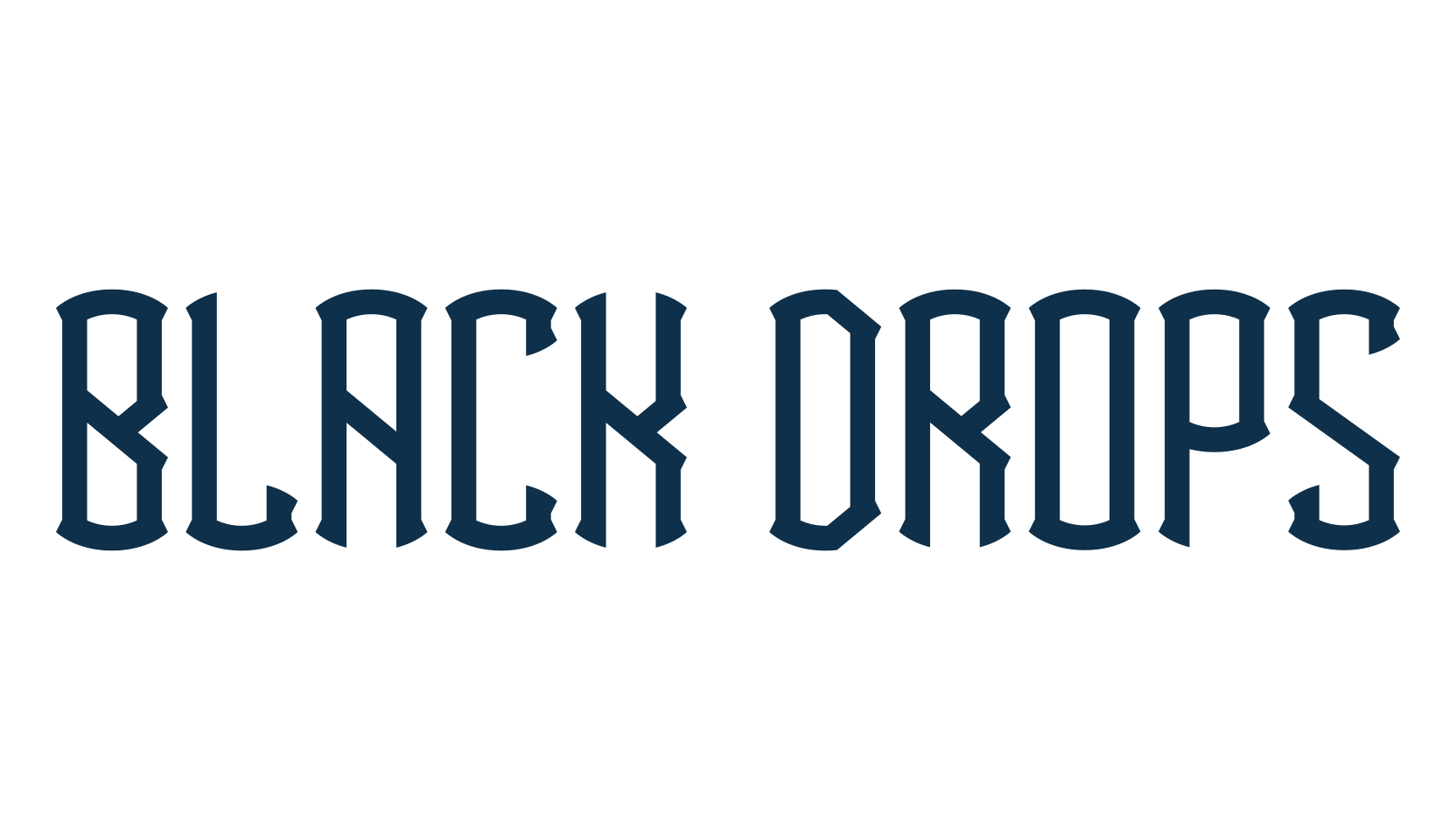 Black Drops, fancy retro decorative font preview