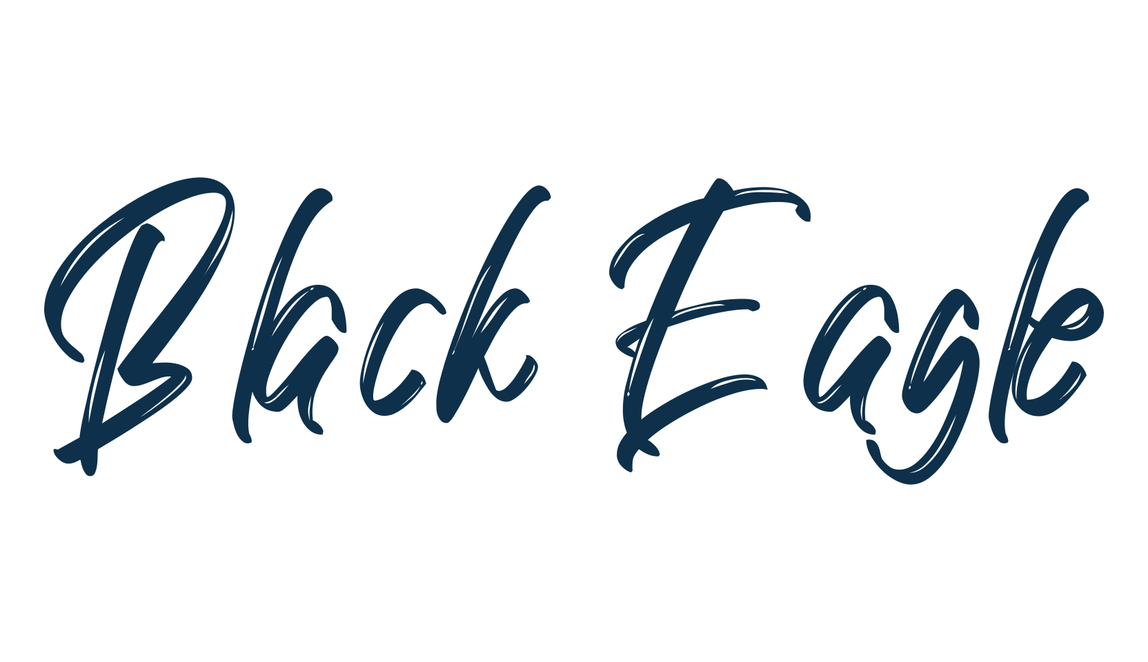Black Eagle, brush font preview