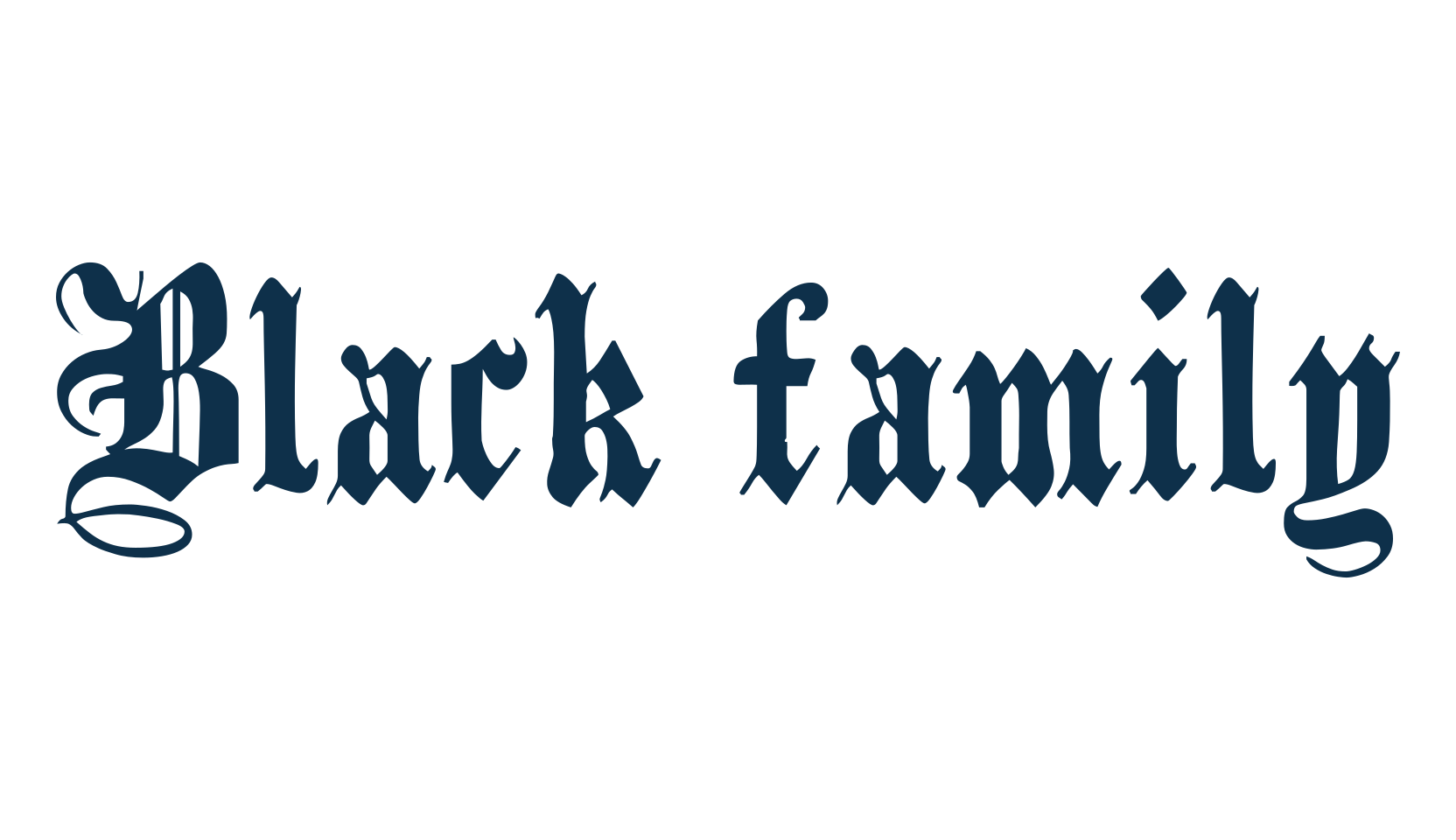 Black family, medieval font preview