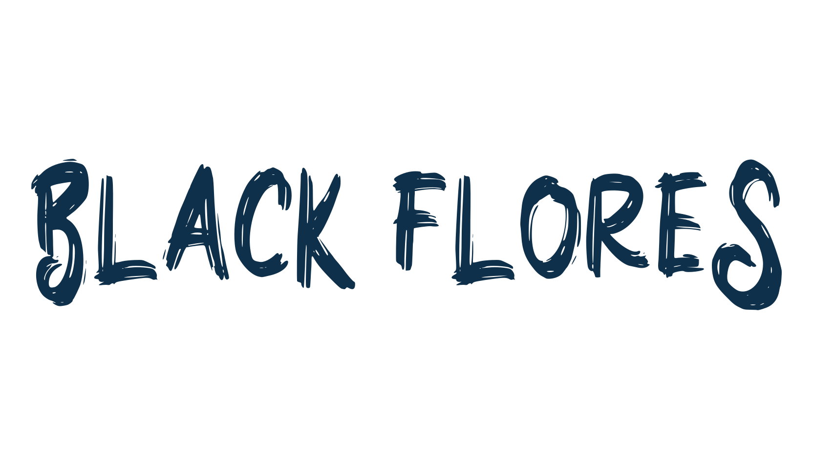 Black Flores, script brush fancy decorative calligraphy font preview