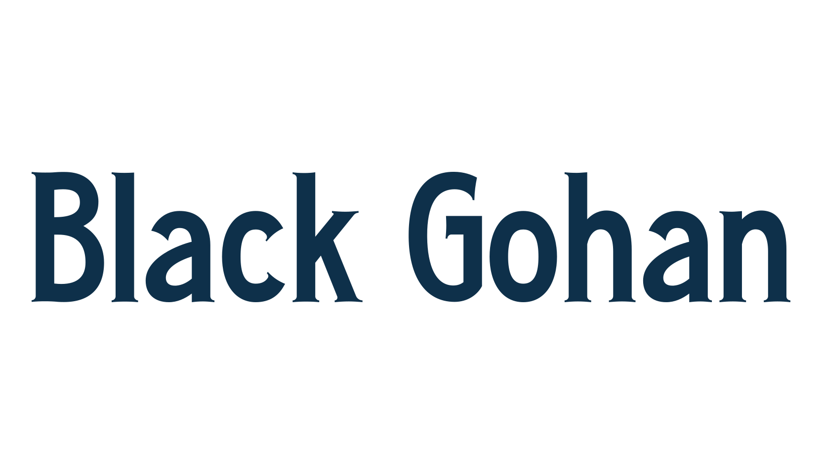 Black Gohan, serif font preview