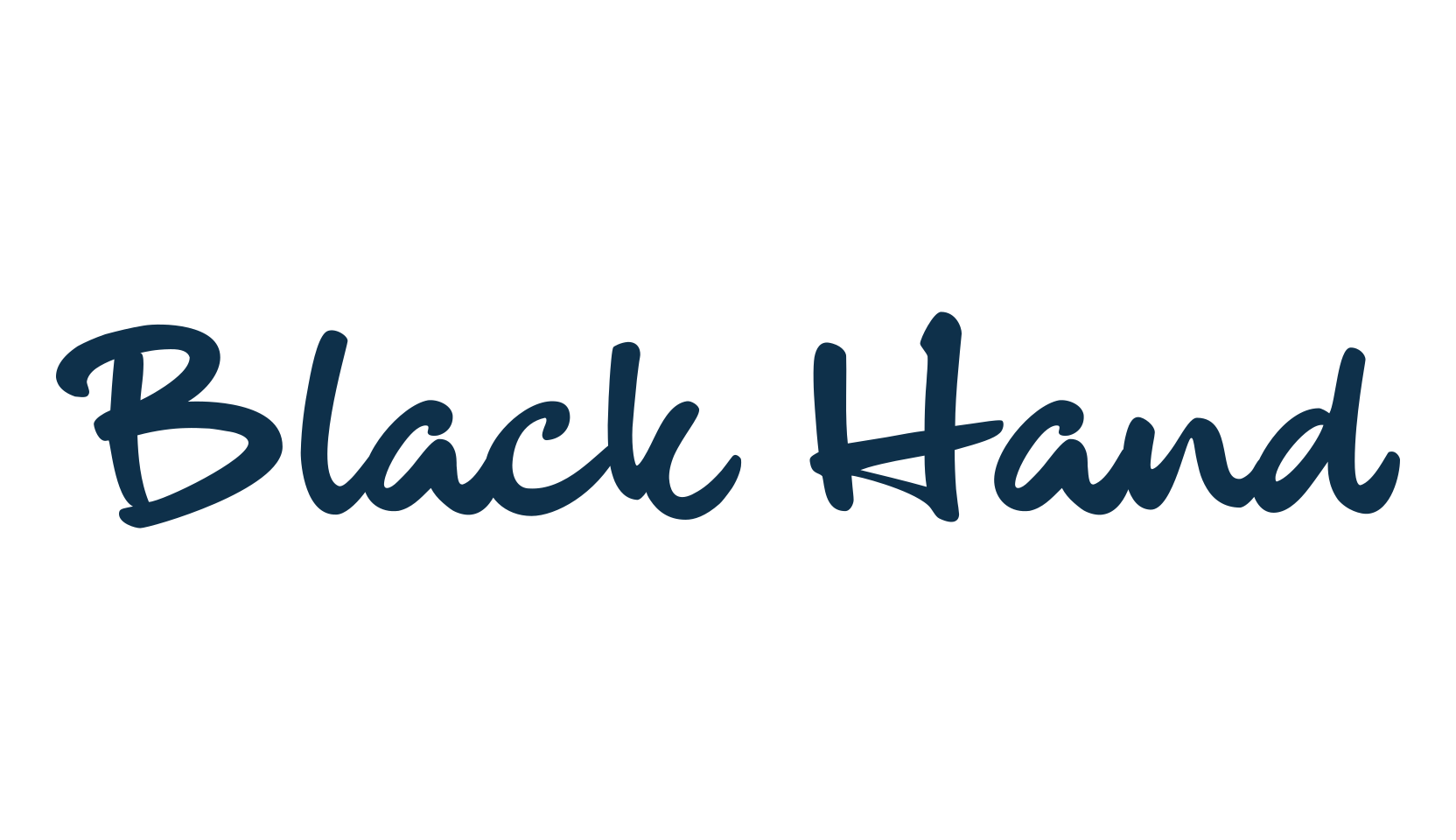 Black Hand, handwriting font preview